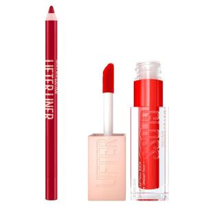 Maybelline Lifter Gloss and Lifter Liner Bundle, Lip Gloss and Lip Liner in Shades Stone and On It, Pack of 2(Sweetheart & Main Character)