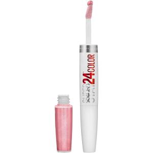 Maybelline Super Stay 24, 2-Step Liquid Lipstick Makeup, Long Lasting Highly Pigmented Color with Moisturizing Balm, Everlasting Wine, Plum Red, 1 Count(110 SO PEARLY PINK)