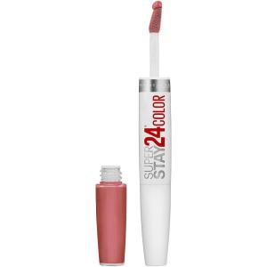 Maybelline Super Stay 24, 2-Step Liquid Lipstick Makeup, Long Lasting Highly Pigmented Color with Moisturizing Balm, Everlasting Wine, Plum Red, 1 Count(300 FROSTED MAUVE)