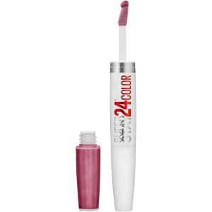 Maybelline Super Stay 24, 2-Step Liquid Lipstick Makeup, Long Lasting Highly Pigmented Color with Moisturizing Balm, Everlasting Wine, Plum Red, 1 Count(315 FROZEN ROSE)