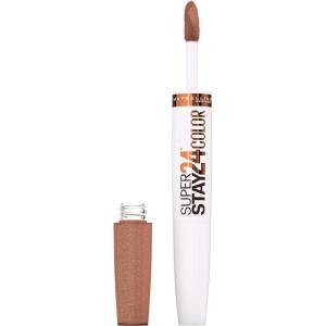 Maybelline Super Stay 24, 2-Step Liquid Lipstick Makeup, Long Lasting Highly Pigmented Color with Moisturizing Balm, Everlasting Wine, Plum Red, 1 Count(325 CHAI ONCE MORE)