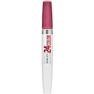 Maybelline Super Stay 24, 2-Step Liquid Lipstick Makeup, Long Lasting Highly Pigmented Color with Moisturizing Balm, Everlasting Wine, Plum Red, 1 Count(90 TIMELESS ROSE)