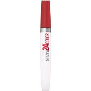 Maybelline Super Stay 24, 2-Step Liquid Lipstick Makeup, Long Lasting Highly Pigmented Color with Moisturizing Balm, Everlasting Wine, Plum Red, 1 Count(925 BROOKLYN SUNSET)