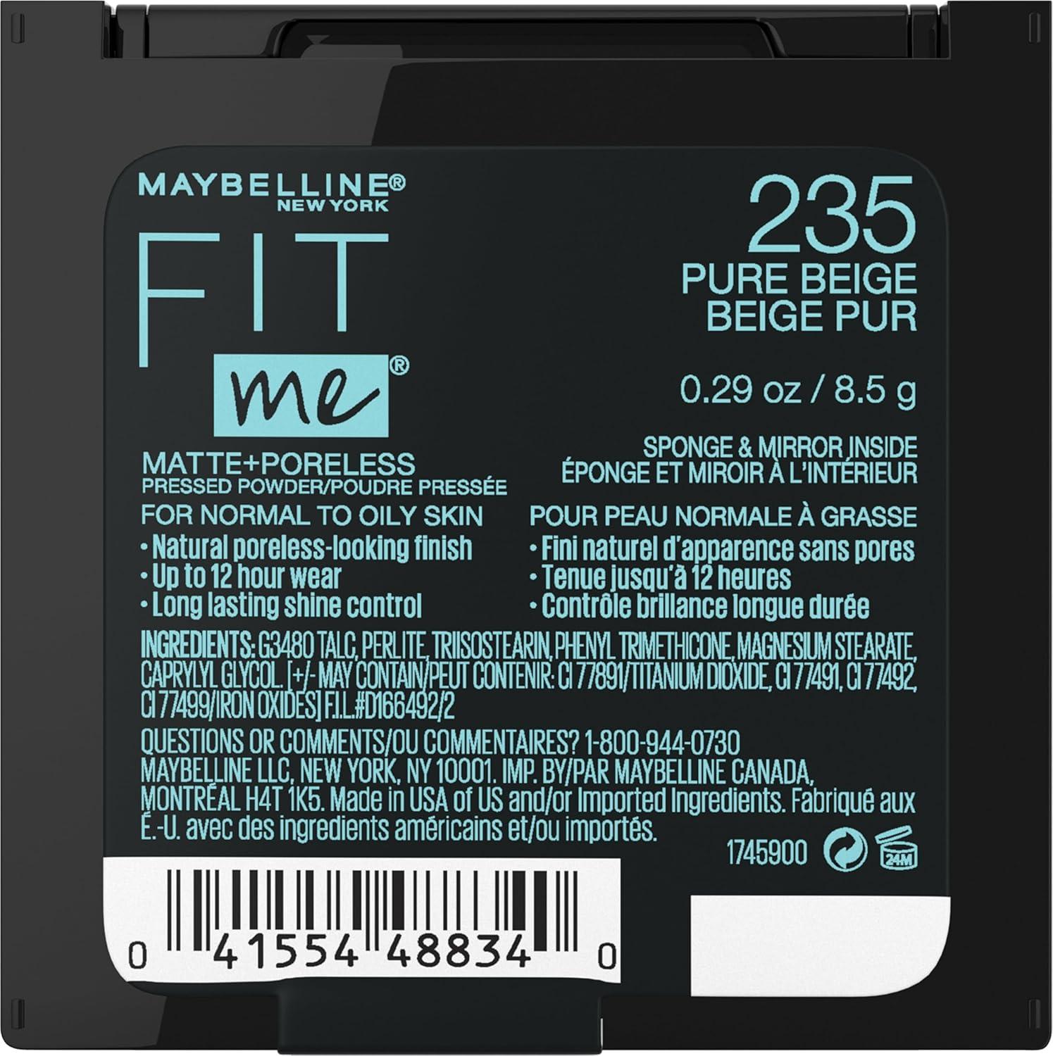 imageMaybelline Fit Me Matte Poreless Pressed Face Powder Makeup amp Setting Powder Java 1 Count235 PURE BEIGE
