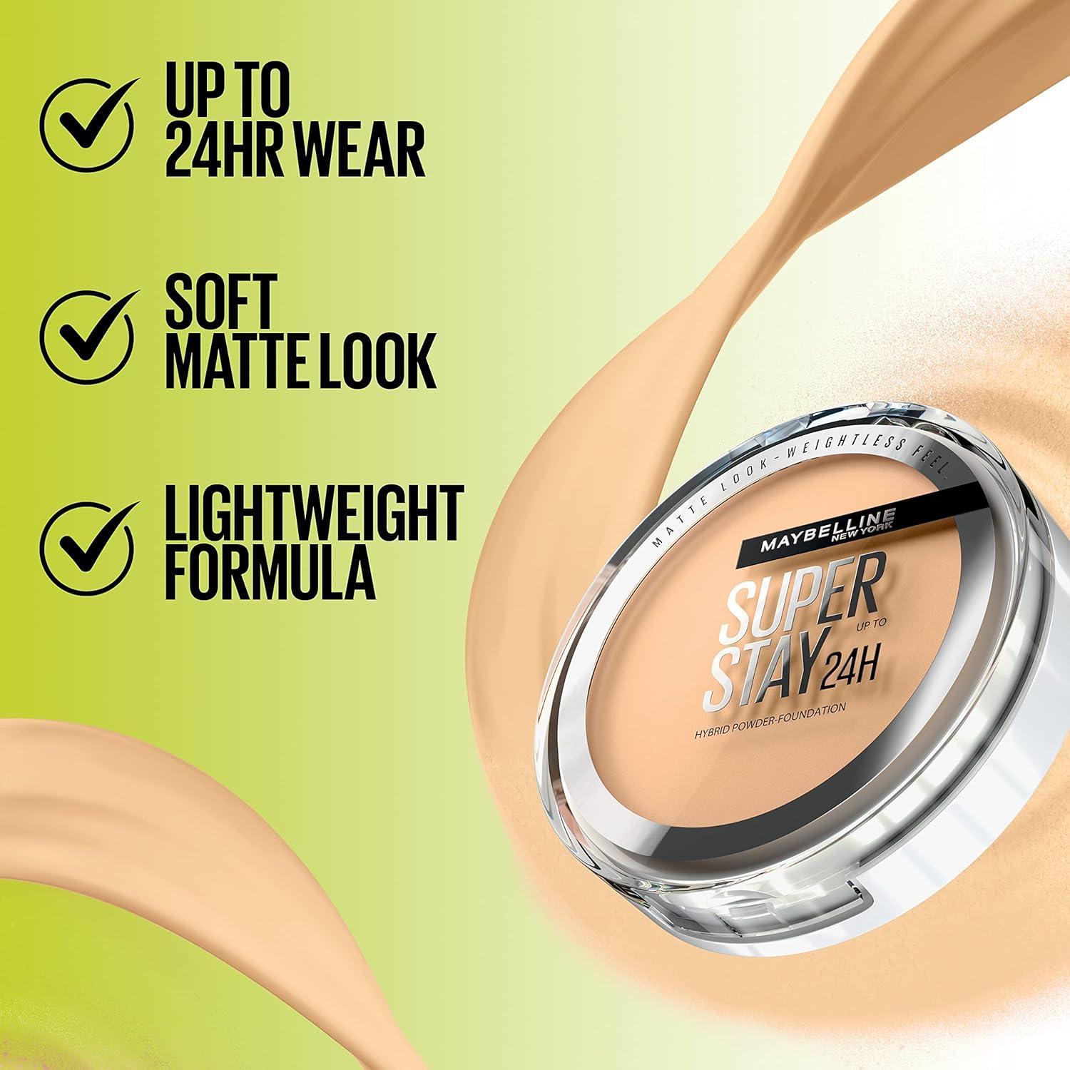 imageMaybelline Super Stay Up to 24HR Hybrid PowderFoundation MediumtoFull Coverage Makeup Matte Finish 128 1 CountSUPERSTAY POWDER 120