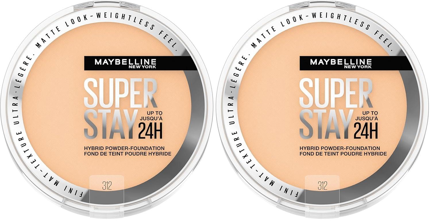 imageMaybelline Super Stay Up to 24HR Hybrid PowderFoundation MediumtoFull Coverage Makeup Matte Finish 128 1 CountSUPERSTAY POWDER 312