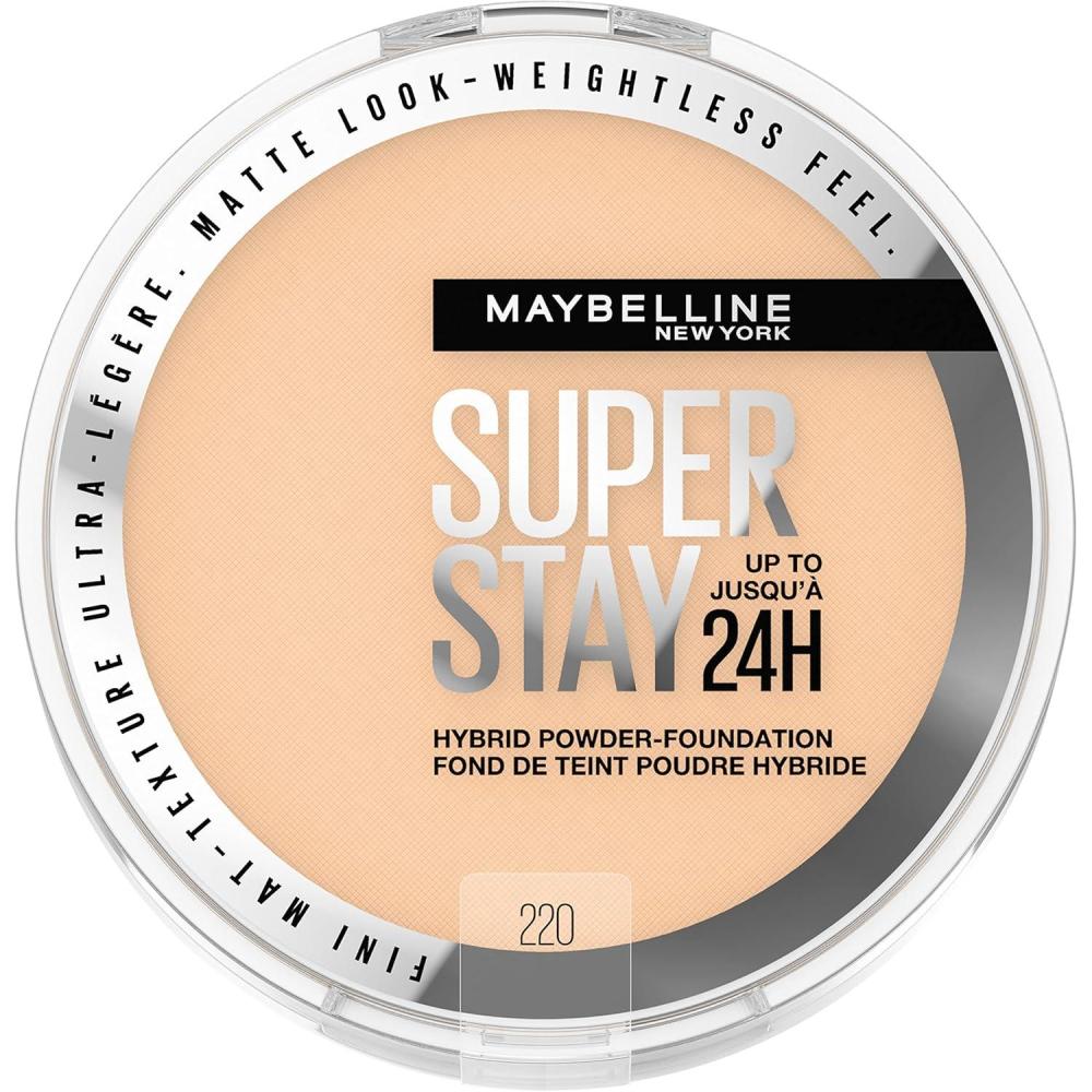imageMaybelline Super Stay Up to 24HR Hybrid PowderFoundation MediumtoFull Coverage Makeup Matte Finish 128 1 CountSUPERSTAY POWDER 220