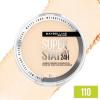 Maybelline Super Stay Up to 24HR Hybrid Powder-Foundation, Medium-to-Full Coverage Makeup, Matte Finish, 128, 1 Count(SUPERSTAY POWDER 110)