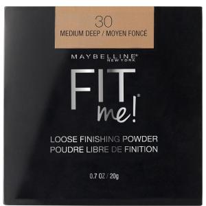 Maybelline Fit Me Loose Setting Powder, Face Powder and Finishing Makeup, Medium, 1 Count(30 MEDIUM DEEP)