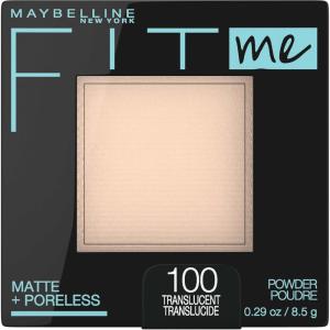 Maybelline Fit Me Matte + Poreless Pressed Face Powder Makeup & Setting Powder, Java, 1 Count(100 TRANSLUCENT)