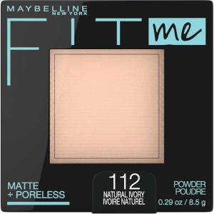 Maybelline Fit Me Matte + Poreless Pressed Face Powder Makeup & Setting Powder, Java, 1 Count(112 NATURAL IVORYY)