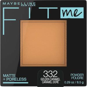 Maybelline Fit Me Matte + Poreless Pressed Face Powder Makeup & Setting Powder, Java, 1 Count(332 GOLDEN CARAMEL)