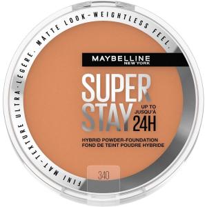 Maybelline Super Stay Up to 24HR Hybrid Powder-Foundation, Medium-to-Full Coverage Makeup, Matte Finish, 128, 1 Count(SUPERSTAY POWDER 340)