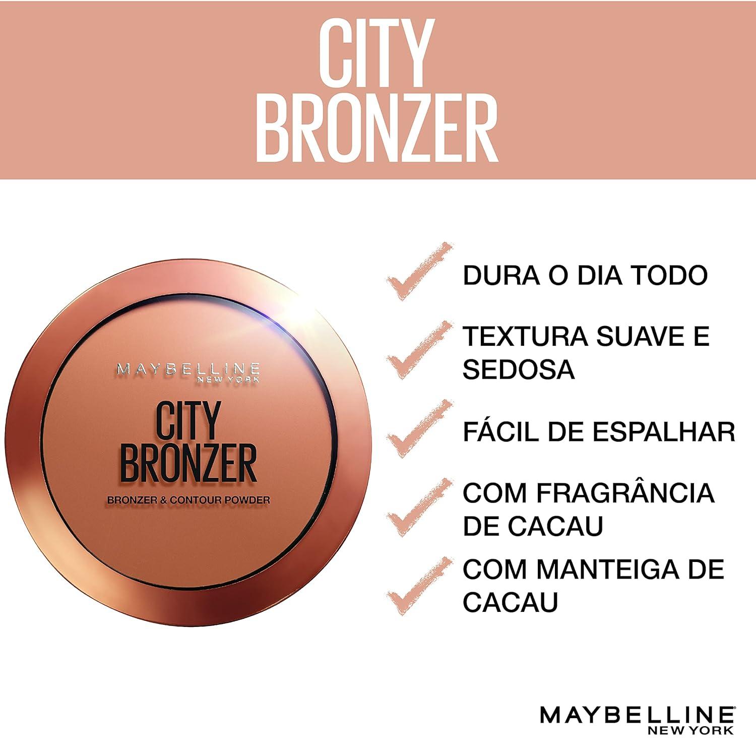 imageMaybelline New York City Bronzer Powder Makeup Bronzer and Contour Powder 300 032 ozCITY BRONZER 300