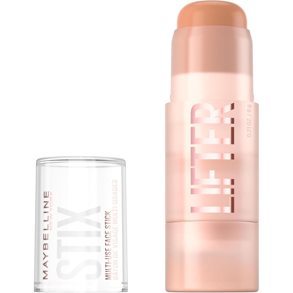 imageMaybelline Lifter Stix MultiUse Face Stick  Contour Bronzer Concealer and Foundation Stick AllInOne Creamy Face Makeup with Cranberry Seed Oil 50 1 Count30  Neutral