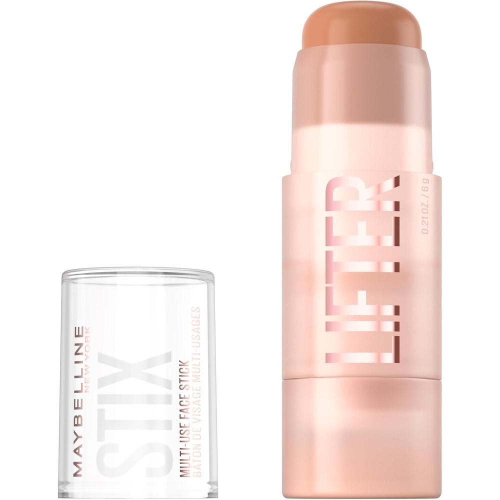 imageMaybelline Lifter Stix MultiUse Face Stick Contour Bronzer Concealer and Foundation Stick AllInOne Creamy Face Makeup with Cranberry Seed Oil 50 1 Count35 Cool