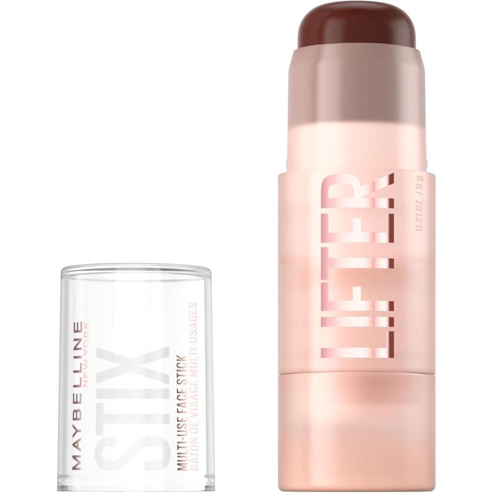 imageMaybelline Lifter Stix MultiUse Face Stick Contour Bronzer Concealer and Foundation Stick AllInOne Creamy Face Makeup with Cranberry Seed Oil 50 1 Count85 Cool