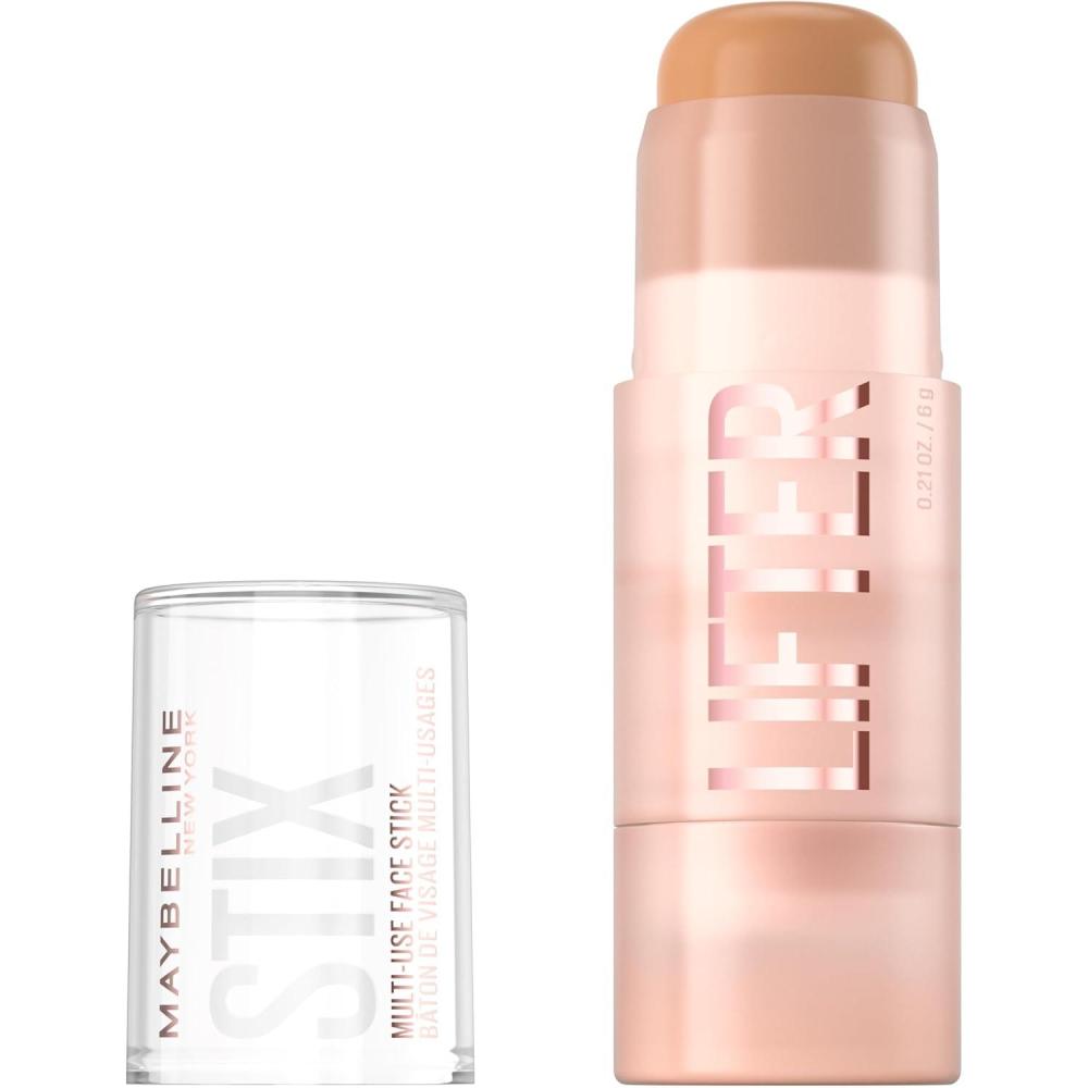 imageMaybelline Lifter Stix MultiUse Face Stick  Contour Bronzer Concealer and Foundation Stick AllInOne Creamy Face Makeup with Cranberry Seed Oil 50 1 Count25  Warm