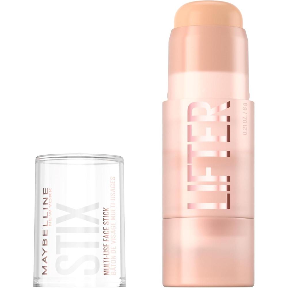 imageMaybelline Lifter Stix MultiUse Face Stick Contour Bronzer Concealer and Foundation Stick AllInOne Creamy Face Makeup with Cranberry Seed Oil 50 1 Count10 Neutral