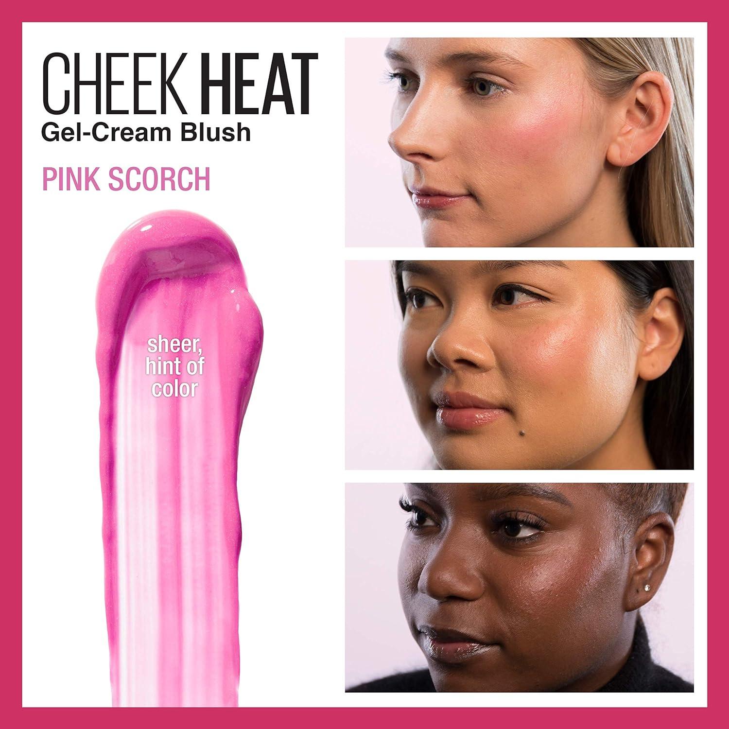 imageMaybelline New York Cheek Heat GelCream Blush Makeup Lightweight Breathable Feel Sheer Flush Of Color NaturalLooking Dewy Finish OilFree Coral Ember 1 Count10 PINK SCORCH