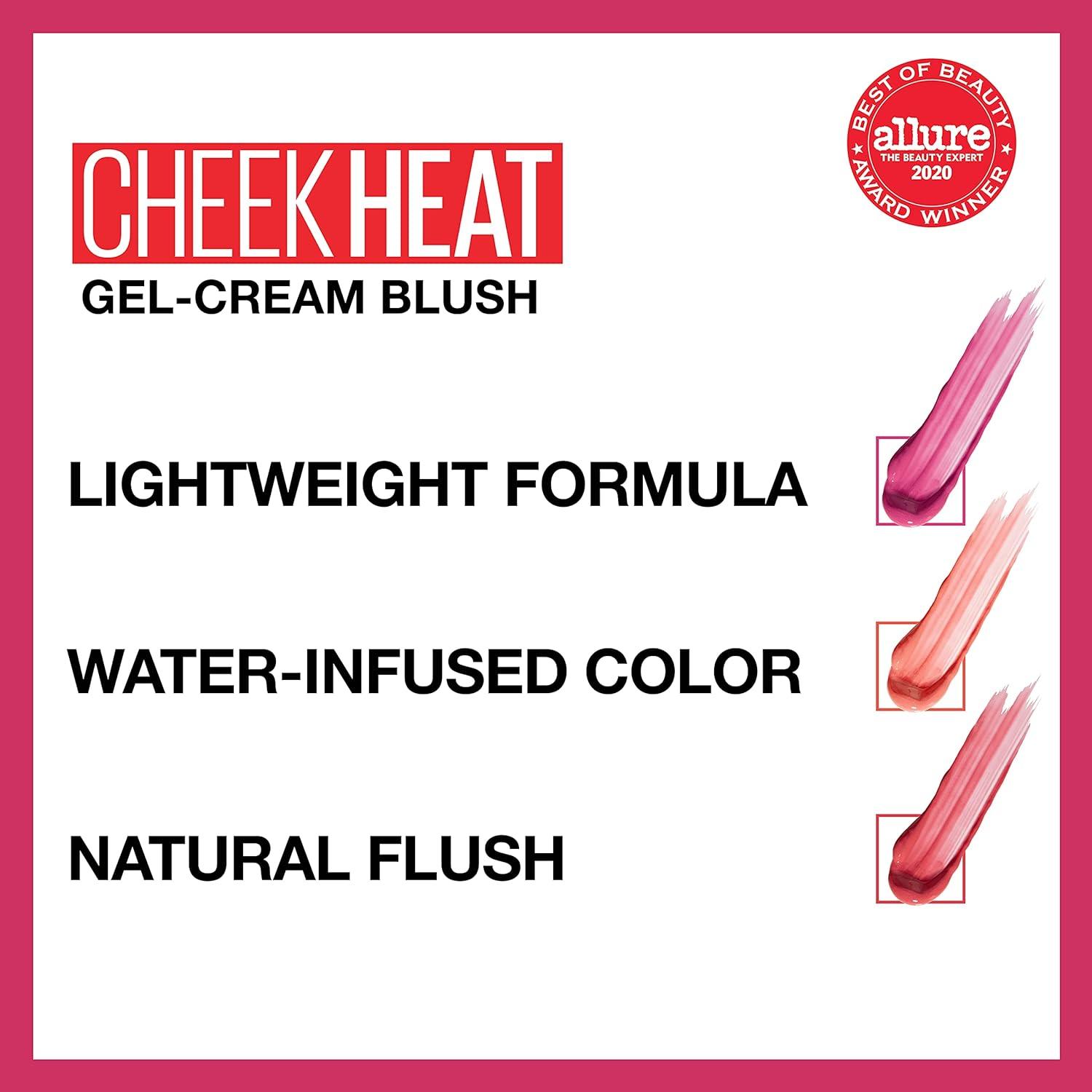 imageMaybelline New York Cheek Heat GelCream Blush Makeup Lightweight Breathable Feel Sheer Flush Of Color NaturalLooking Dewy Finish OilFree Coral Ember 1 Count30 CORAL EMBER