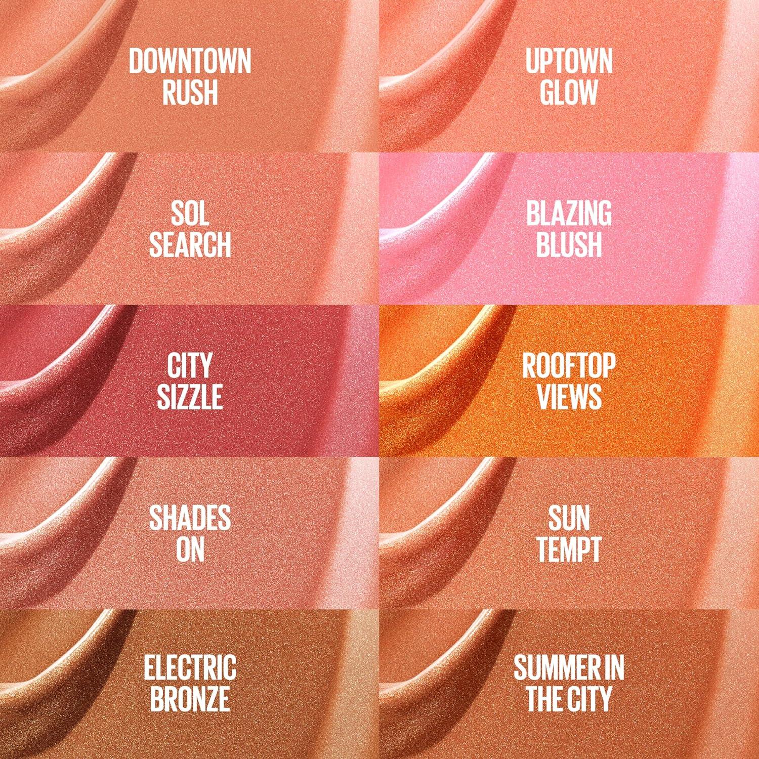 imageMaybelline Sunkisser MultiUse Liquid Blush and Bronzer Blendable Longwear Glowy Make Up Sol Search 1 CountBlazing Blush