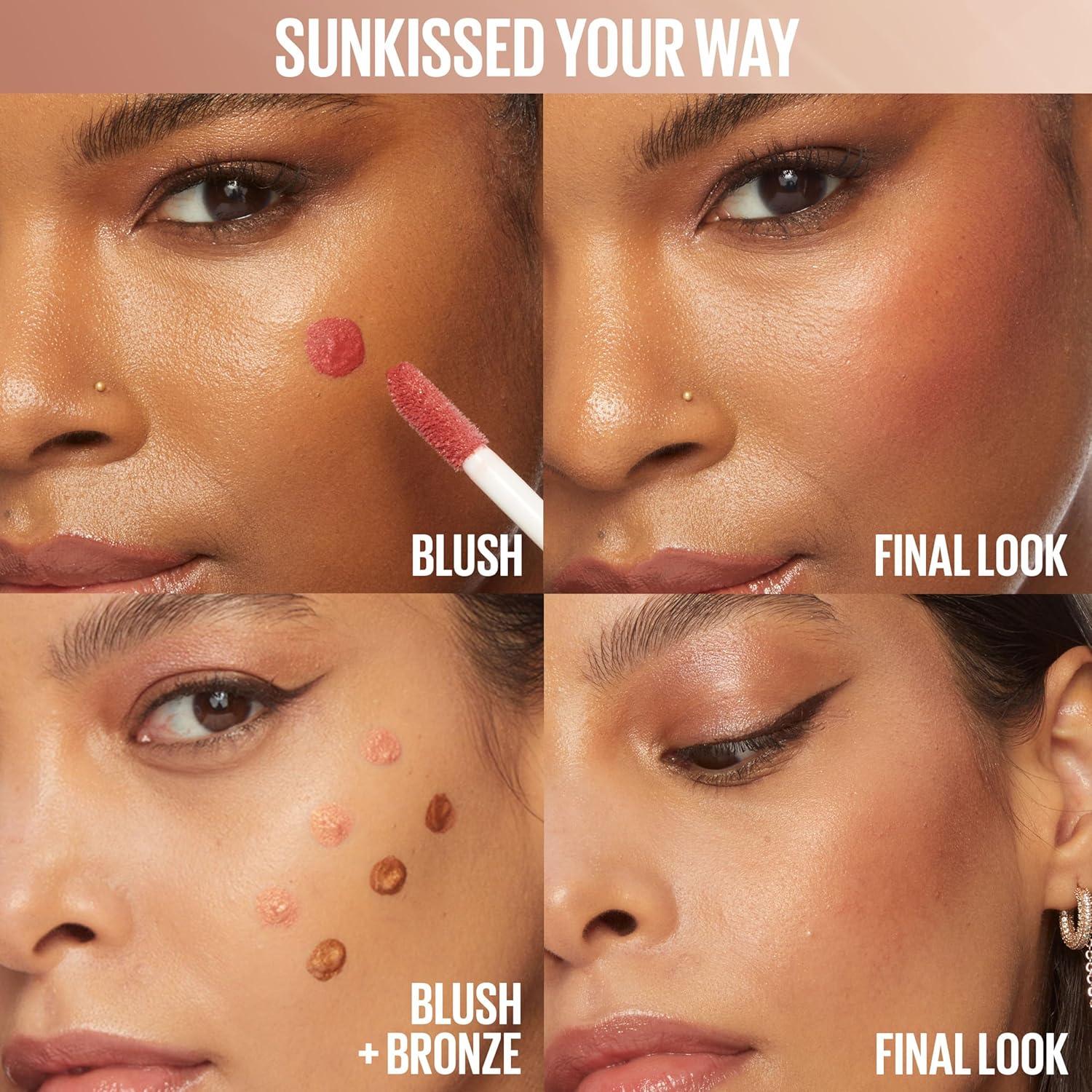 imageMaybelline Sunkisser MultiUse Liquid Blush and Bronzer Blendable Longwear Glowy Make Up Sol Search 1 CountElectric Bronze