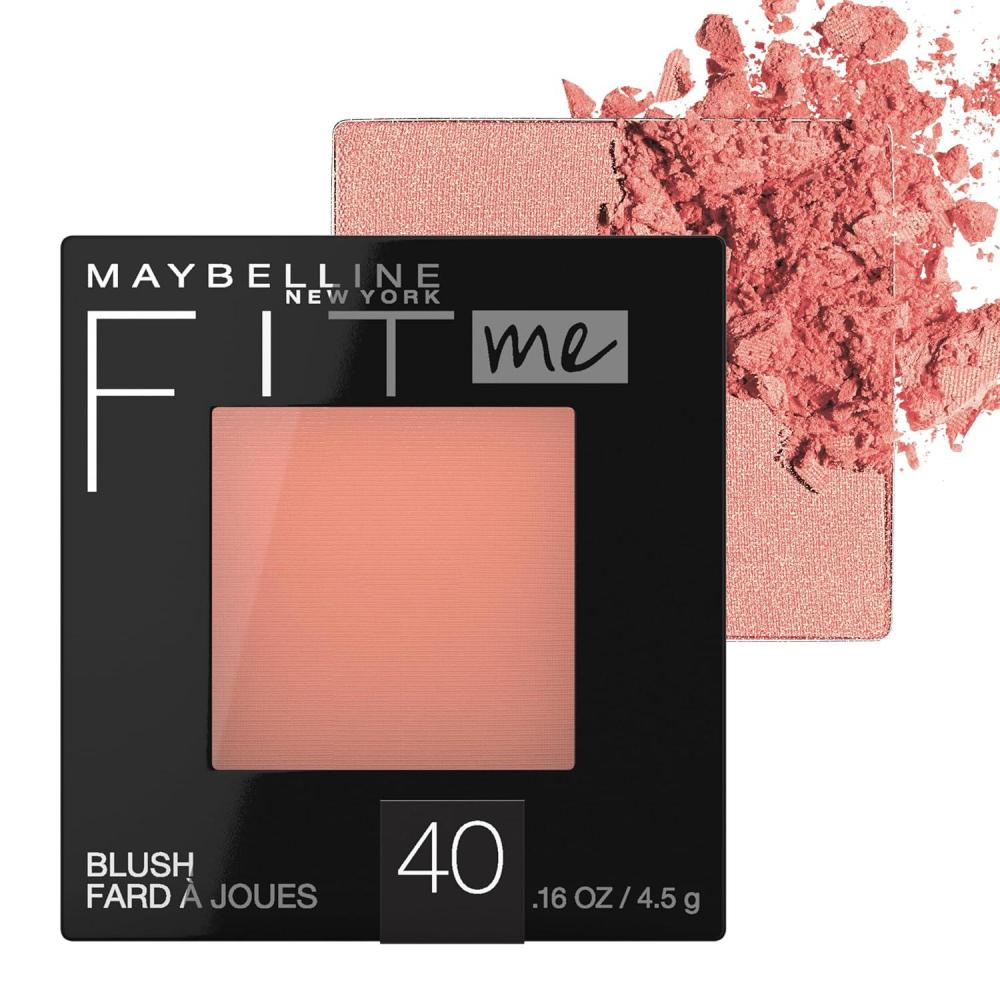 imageMaybelline Fit Me Blush Lightweight Smooth Blendable Longlasting AllDay Face Enhancing Makeup Color Peach 1 Count40 PEACH