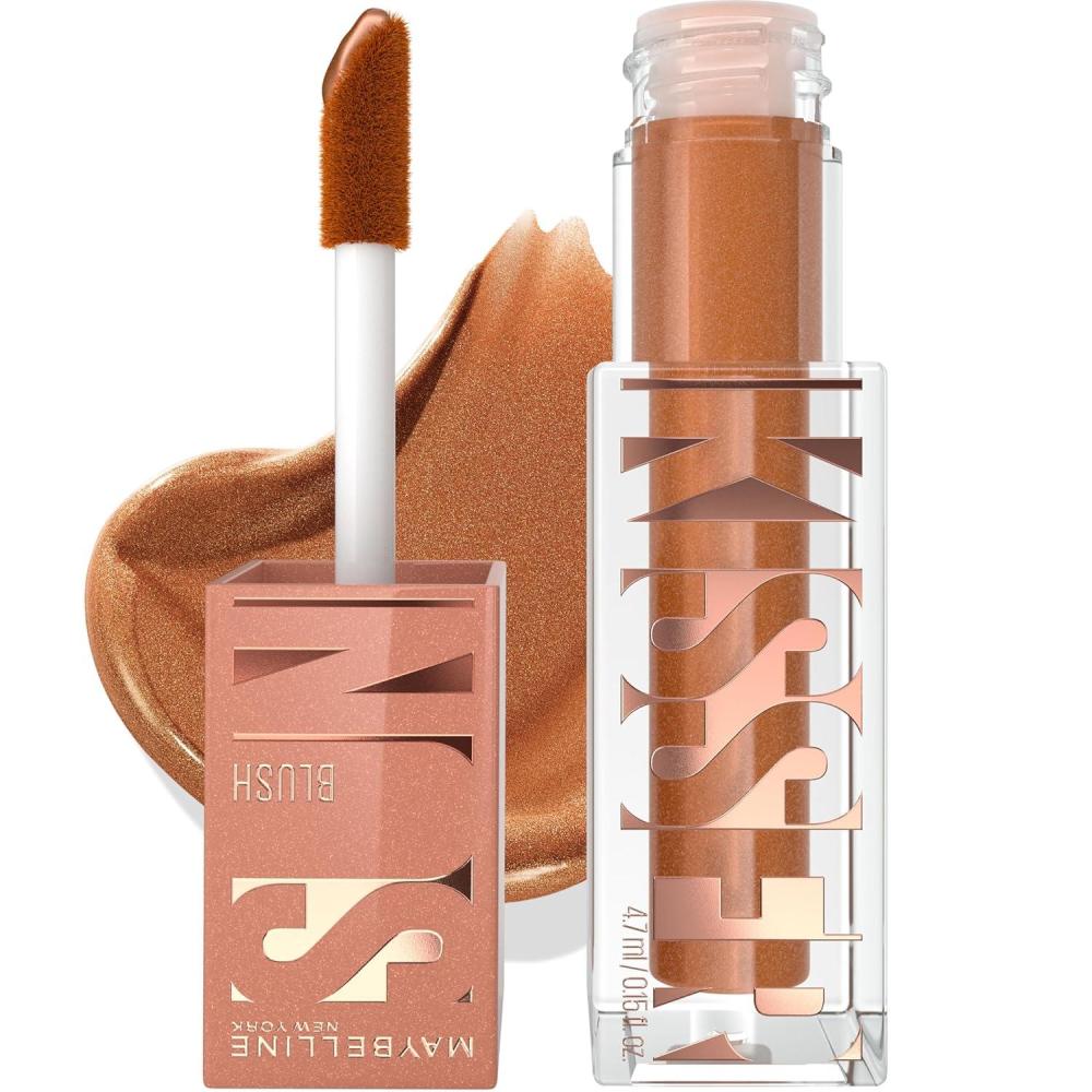imageMaybelline Sunkisser MultiUse Liquid Blush and Bronzer Blendable Longwear Glowy Make Up Sol Search 1 CountElectric Bronze