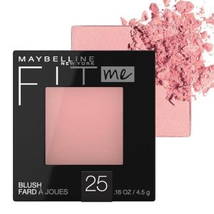 Maybelline Fit Me Blush, Lightweight, Smooth, Blendable, Long-lasting All-Day Face Enhancing Makeup Color, Peach, 1 Count(25 PINK)