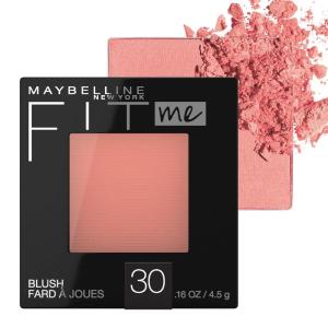Maybelline Fit Me Blush, Lightweight, Smooth, Blendable, Long-lasting All-Day Face Enhancing Makeup Color, Peach, 1 Count(30 ROSE)