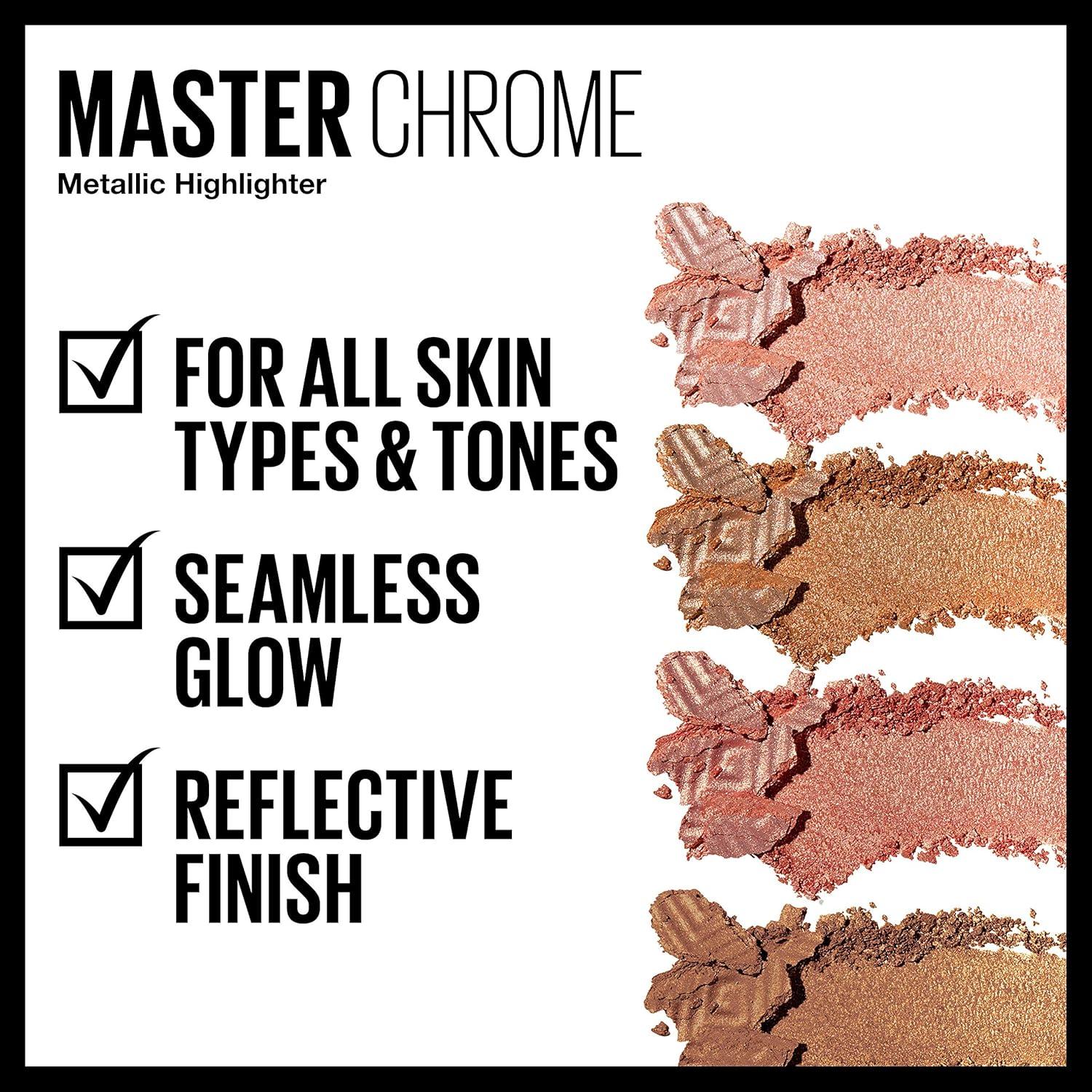 imageMaybelline New York Facestudio Master Chrome Metallic Highlighter Makeup Molten Topaz 019 Ounce50 MOLTEN ROSE GOLD
