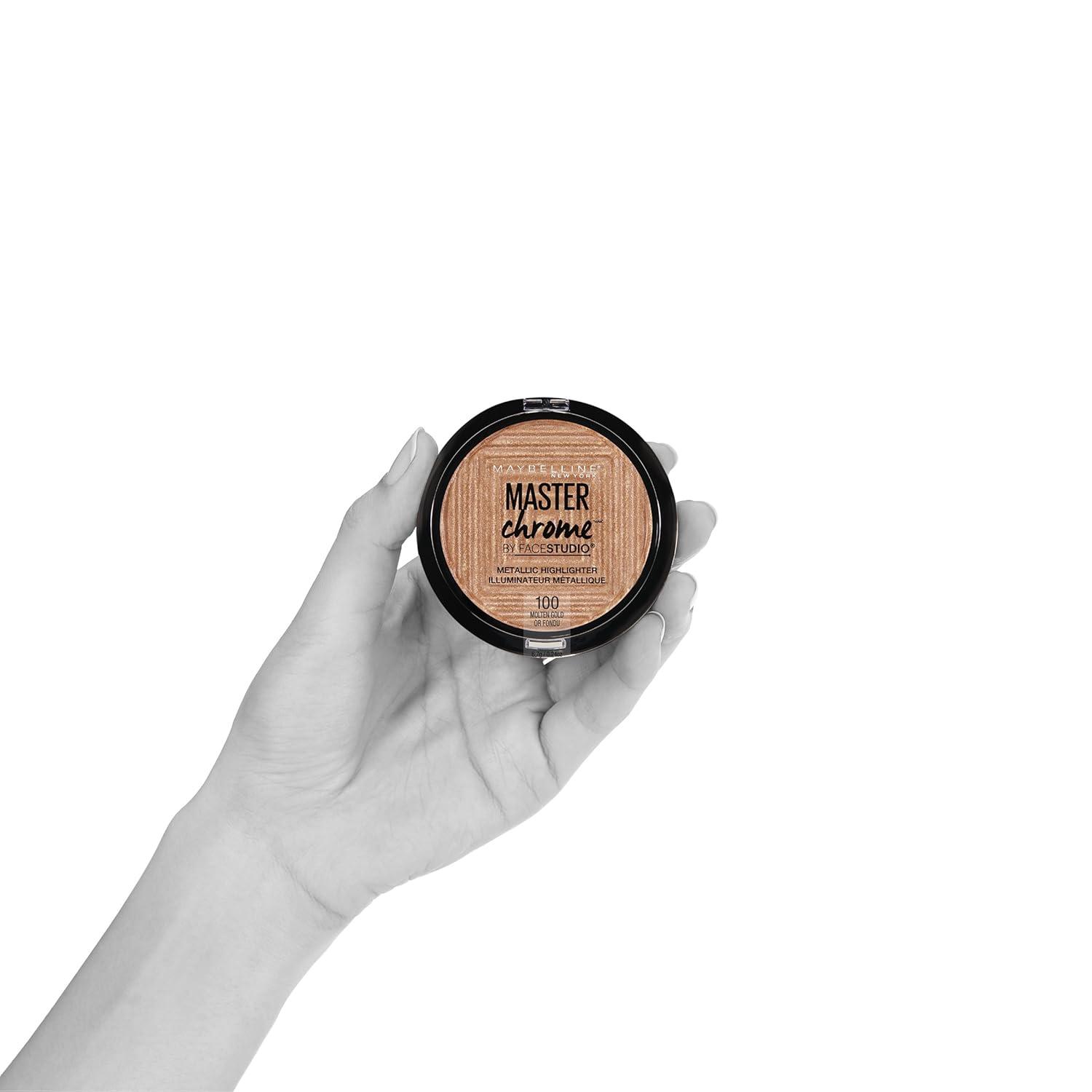 imageMaybelline New York Facestudio Master Chrome Metallic Highlighter Makeup Molten Topaz 019 Ounce50 MOLTEN ROSE GOLD