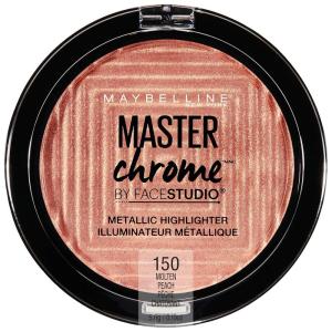 Maybelline New York Facestudio Master Chrome Metallic Highlighter Makeup, Molten Topaz, 0.19 Ounce(Molten Peach)