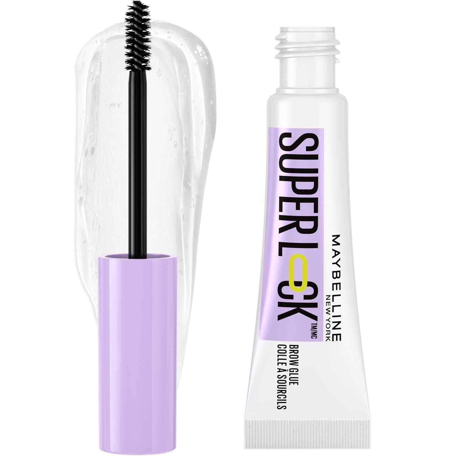 imageMaybelline Express Brow Ultra Slim Medium Brown Eyebrow Pencil and Super Lock Clear Brow Gel Bundle Includes 1 Pencil and 1 Gel for Sculpted BrowsMEDIUM BROWN CLEAR