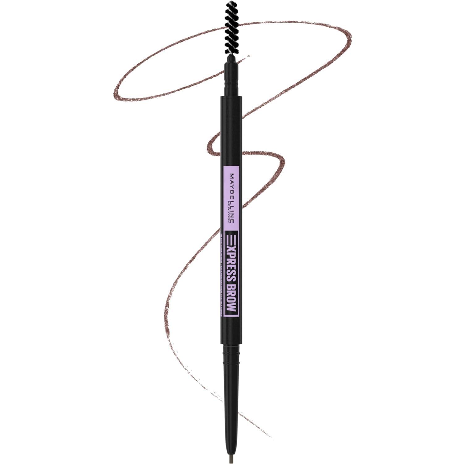 imageMaybelline Express Brow Ultra Slim Medium Brown Eyebrow Pencil and Super Lock Clear Brow Gel Bundle Includes 1 Pencil and 1 Gel for Sculpted BrowsMEDIUM BROWN CLEAR