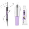 Maybelline Express Brow Ultra Slim Medium Brown Eyebrow Pencil and Super Lock Clear Brow Gel Bundle, Includes 1 Pencil and 1 Gel for Sculpted Brows(MEDIUM BROWN & CLEAR)