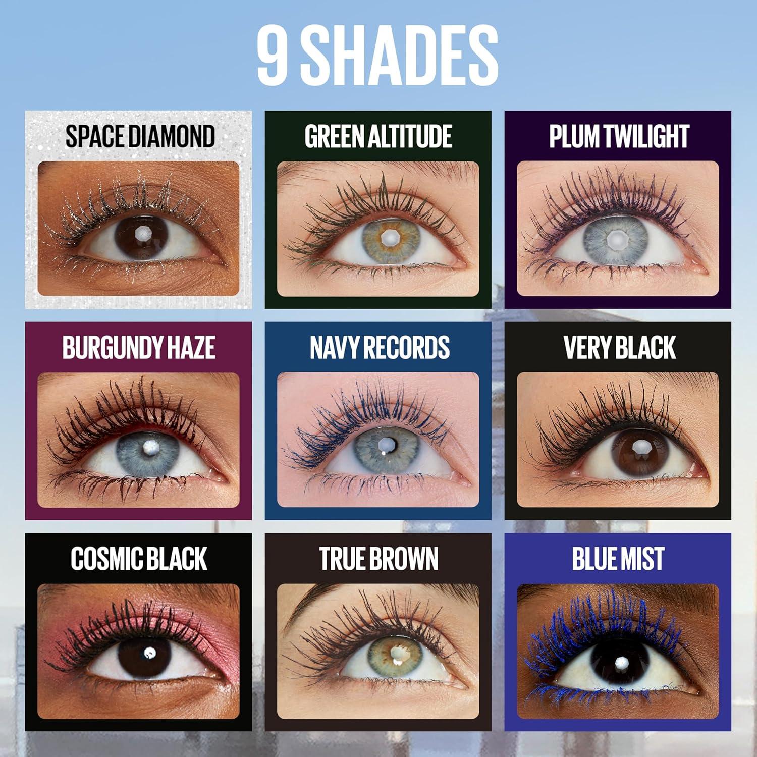 imageMaybelline Lash Sensational Sky High Mascara Makeup Volumizing Lengthening Defining Curling Multiplying Buildable Washable Formula Navy Records 1 Count