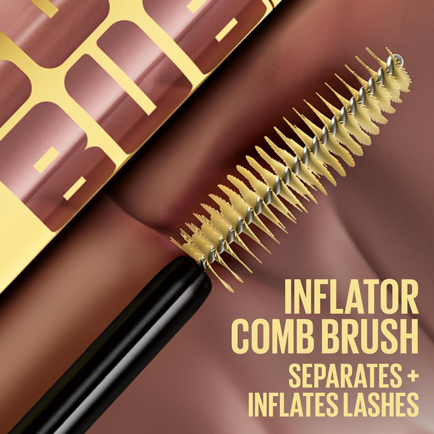 imageMaybelline The Colossal Bubble Mascara Buildable Mascara Volume and Length Formula for Bold Separated Sleek Lashes Washable Formula Copper Brown 1 CountBlackest Black