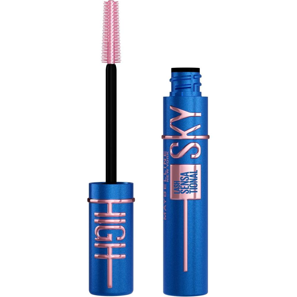 imageMaybelline Lash Sensational Sky High Mascara Makeup Volumizing Lengthening Defining Curling Multiplying Buildable Washable Formula Navy Records 1 Count