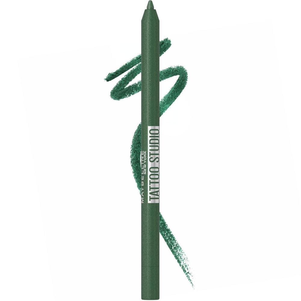imageMaybelline TattooStudio LongLasting Sharpenable Eyeliner Pencil Deep Onyx  Polished White Bundle817 HUNTER GREEN