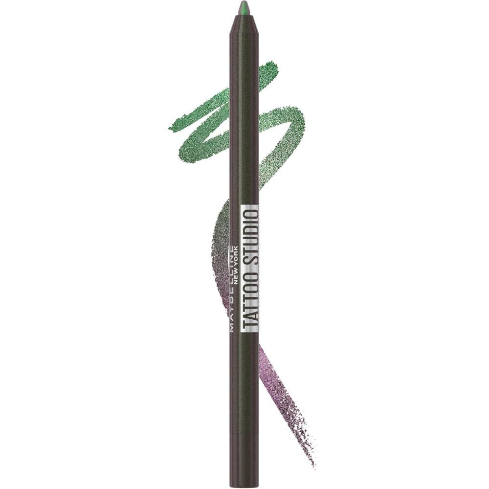 imageMaybelline TattooStudio LongLasting Sharpenable Eyeliner Pencil Deep Onyx Polished White Bundle823 AURORA FLIP