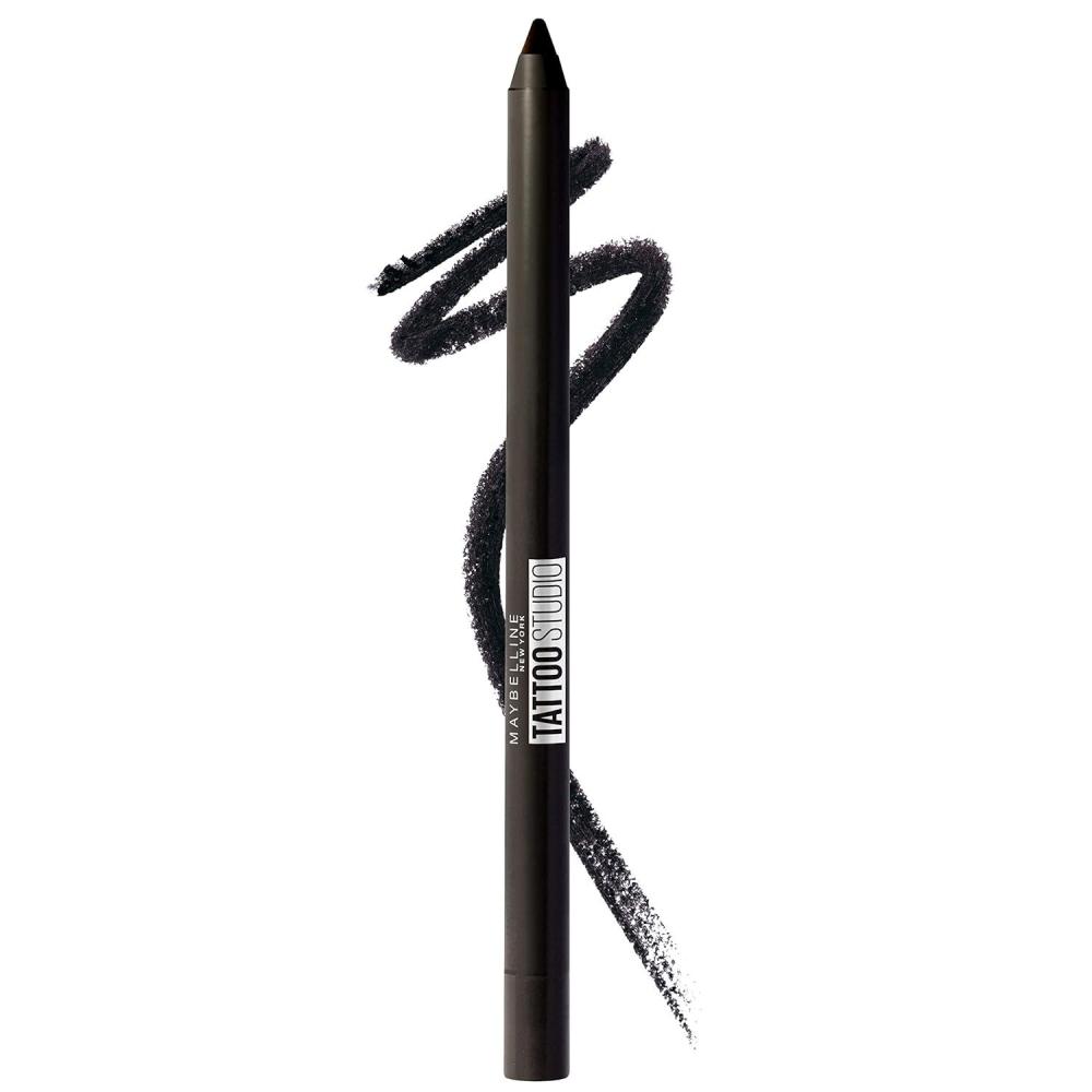 imageMaybelline TattooStudio LongLasting Sharpenable Eyeliner Pencil Deep Onyx Polished White Bundle900 DEEP ONYX