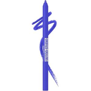 Maybelline TattooStudio Long-Lasting Sharpenable Eyeliner Pencil, Deep Onyx + Polished White Bundle(819 GALACTIC COBALT)
