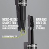 Maybelline Brow Inserts Eyebrow Pen, Micro Needle Shaped 2-In-1 Dual-Ended Brow Makeup Pen and Gel, Water-Resistant, Smudge Proof for Up to 36-HR Wear, Medium Brown(Deep Brown)