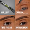 Maybelline Brow Inserts Eyebrow Pen, Micro Needle Shaped 2-In-1 Dual-Ended Brow Makeup Pen and Gel, Water-Resistant, Smudge Proof for Up to 36-HR Wear, Medium Brown(Deep Brown)