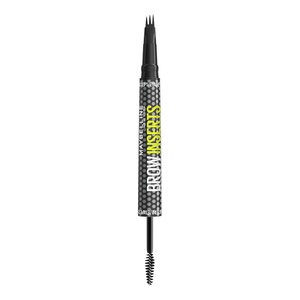 Maybelline Brow Inserts Eyebrow Pen, Micro Needle Shaped 2-In-1 Dual-Ended Brow Makeup Pen and Gel, Water-Resistant, Smudge Proof for Up to 36-HR Wear, Medium Brown(Deep Brown)