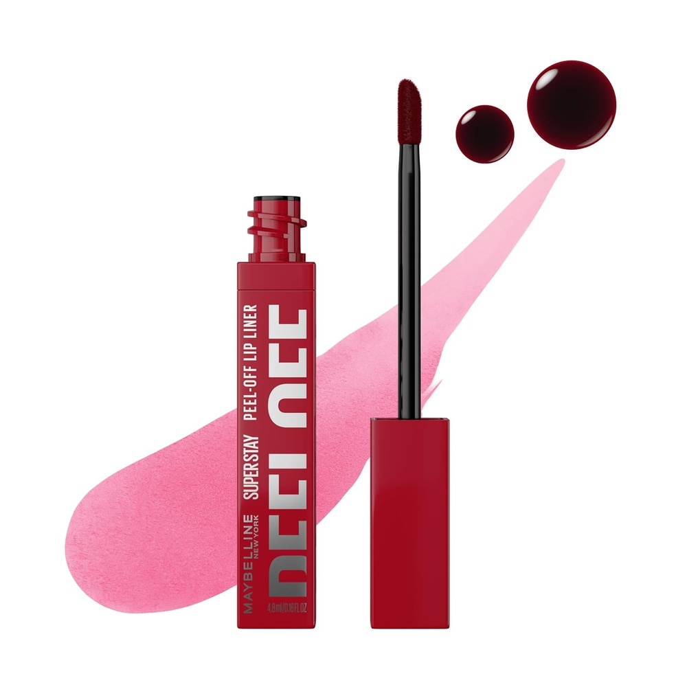 image:imageMAYBELLINE Super Stay Peel Off Lip Liner Lip Stain Up to 24H TattooLike Wear TransferProof Matte Finish Hydrating Formula With Vitamin E Haze Mid Tone NudeBlaze 007